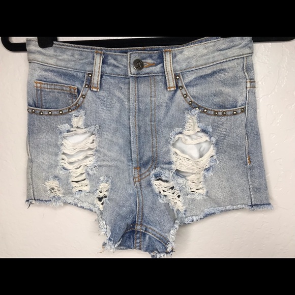 Evil Twin distressed cut off studded shorts XS - Picture 1 of 5